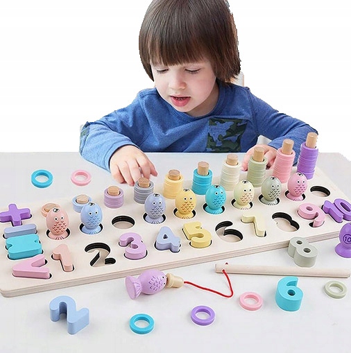 

Trening Mózgu Montessori Puzzle Cyferki Drewno