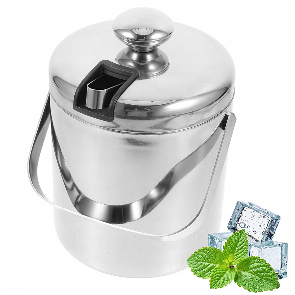 Kbelík Na Led 1,3 L Nádoba Na Ledové Kostky Z Nerezové Oceli S Víkem