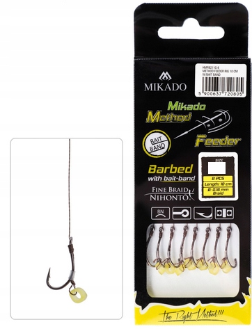 

Mikado Method Feeder Z Gumką, Plecionka - Hak 8