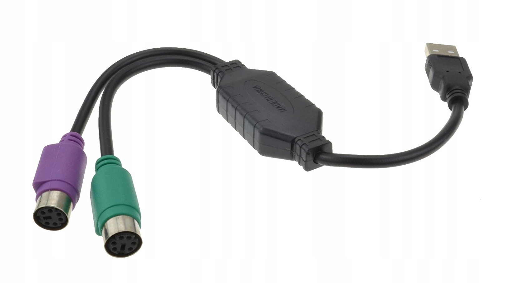 Adapter USB - PS/2 x2 M-F USB mysz + klawiatura Gembird UAPS12-BK Model UAPS12-BK