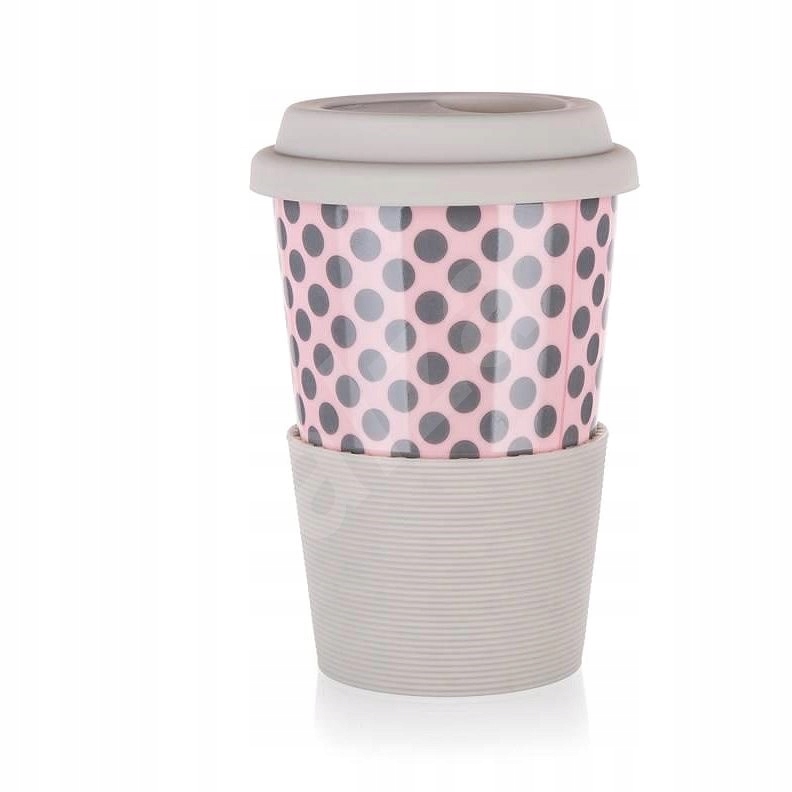 

ceramiczny kubek z silikonową pokrywką Banquet0,4l
