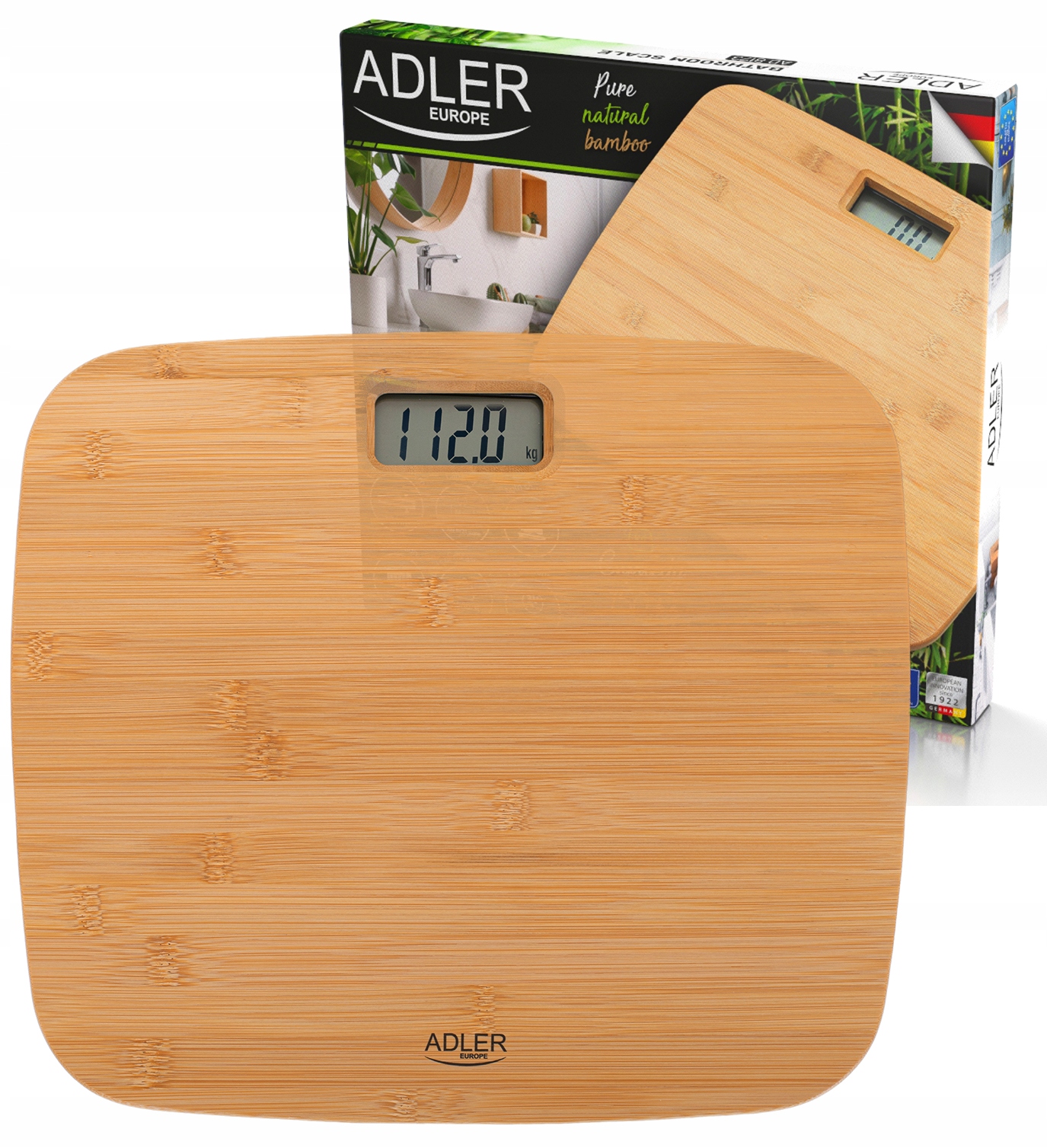 

Bambusowa Waga łazienkwa Elektryczna Adler 8173