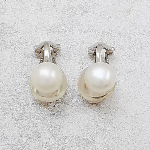 Stříbrné klipy s perlami