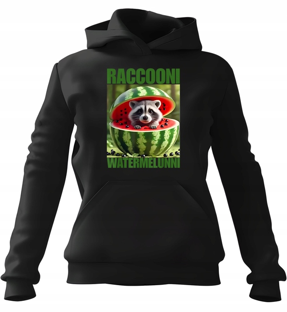 pánská mikina s kapucí Raccooni Watermelunni L pro muže, muže a muže