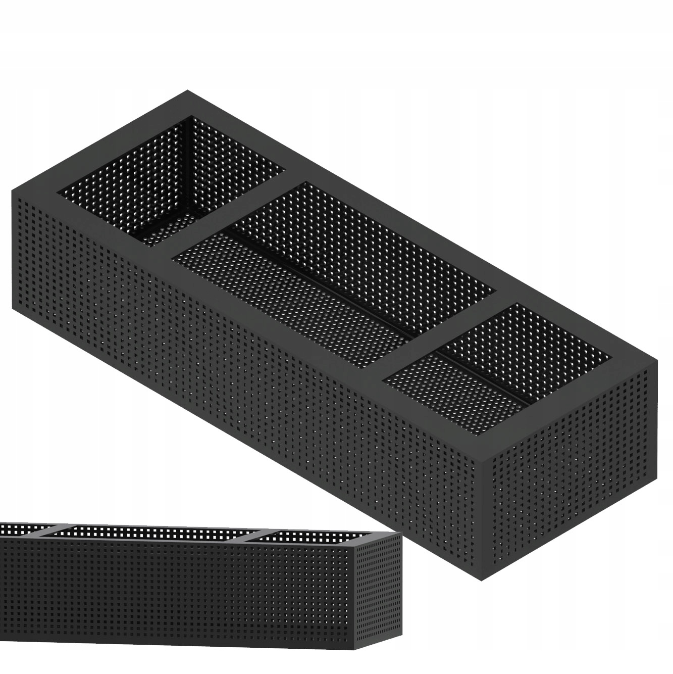 Box na filtrační média 48x18x10,5 cm Koš na filtr do akvária