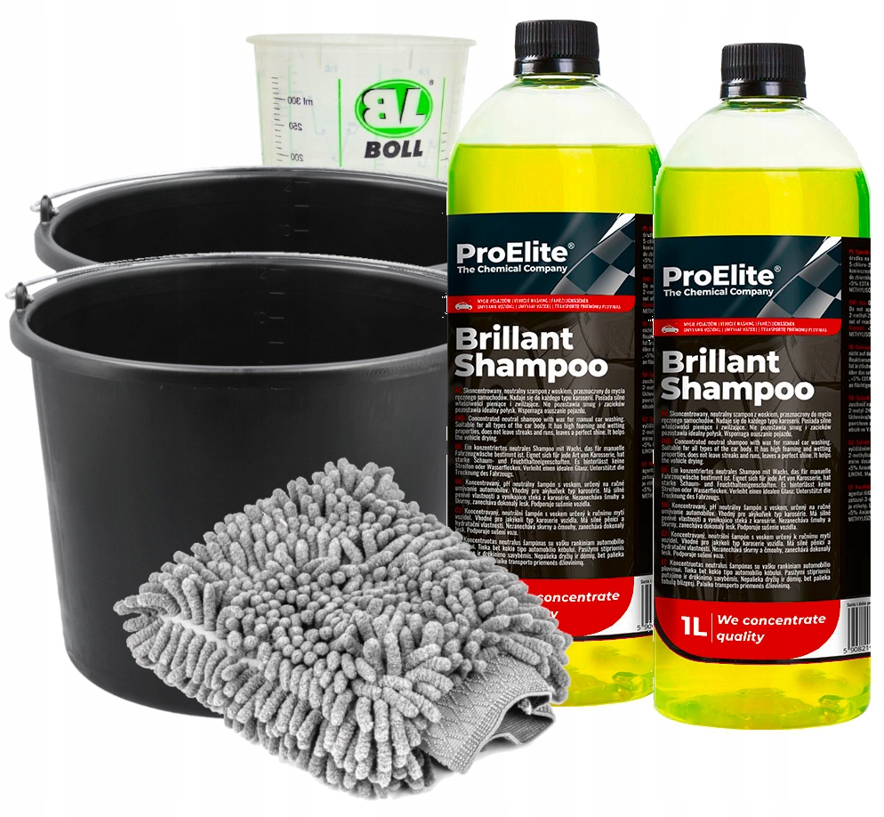 Zestaw do mycia samochodu auta Szampon z woskiem 2L Wiadra Rękawica