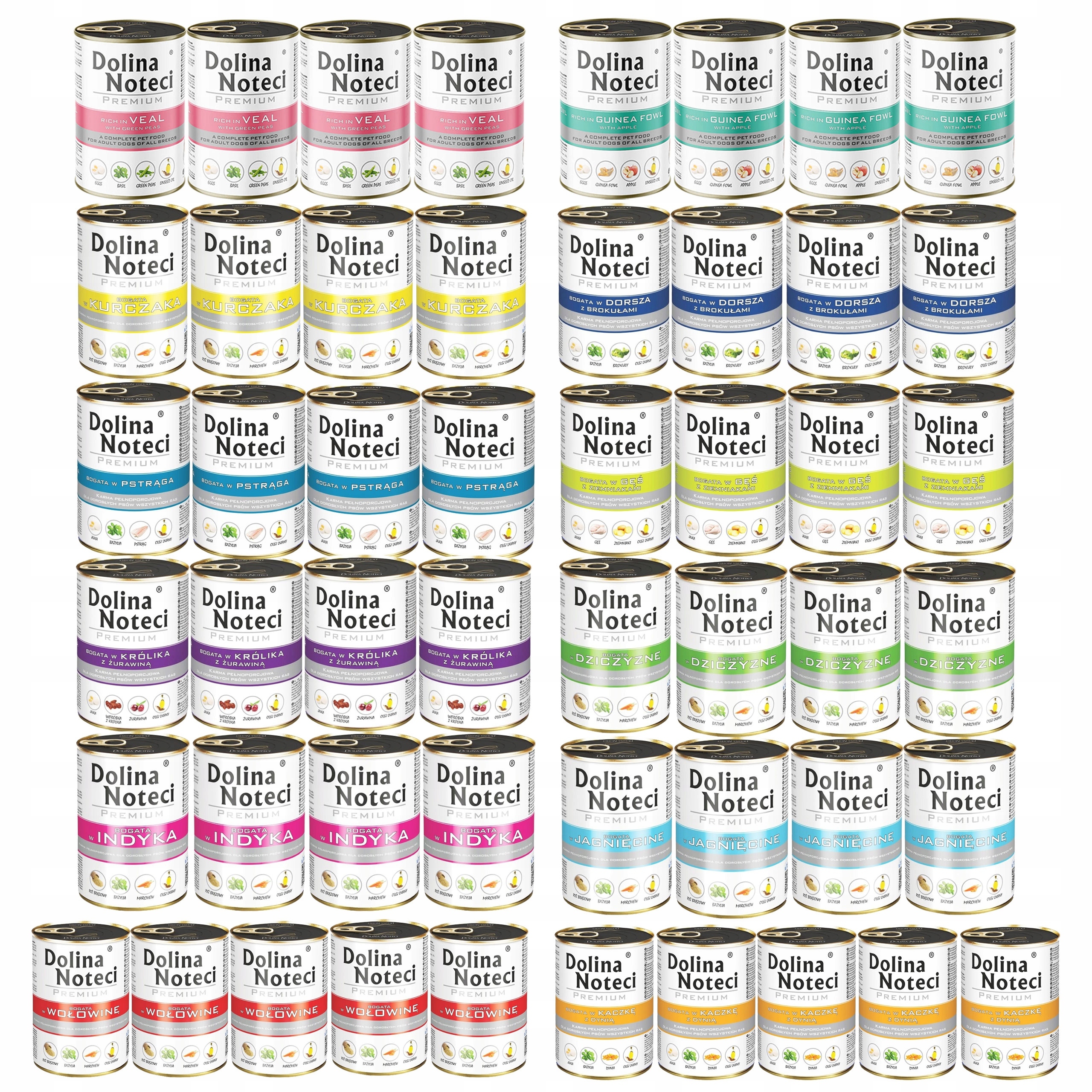 Levně Dolina Noteci Premium Mix Chutí krmivo pro psy mokré 50 x 400 g bez obilovin