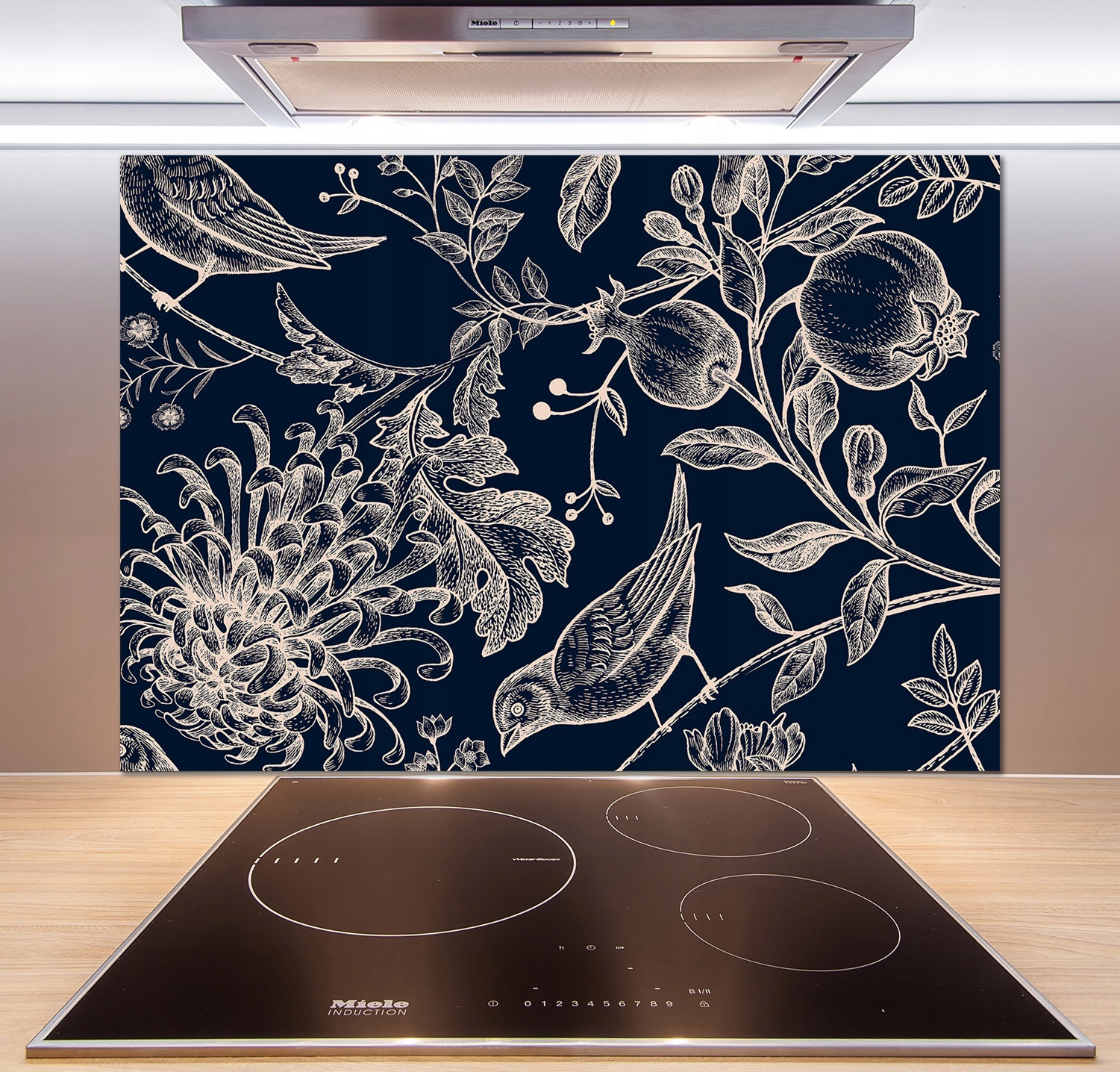

Panel do kuchni Kwiaty i ptaki 100x70 cm + Klej