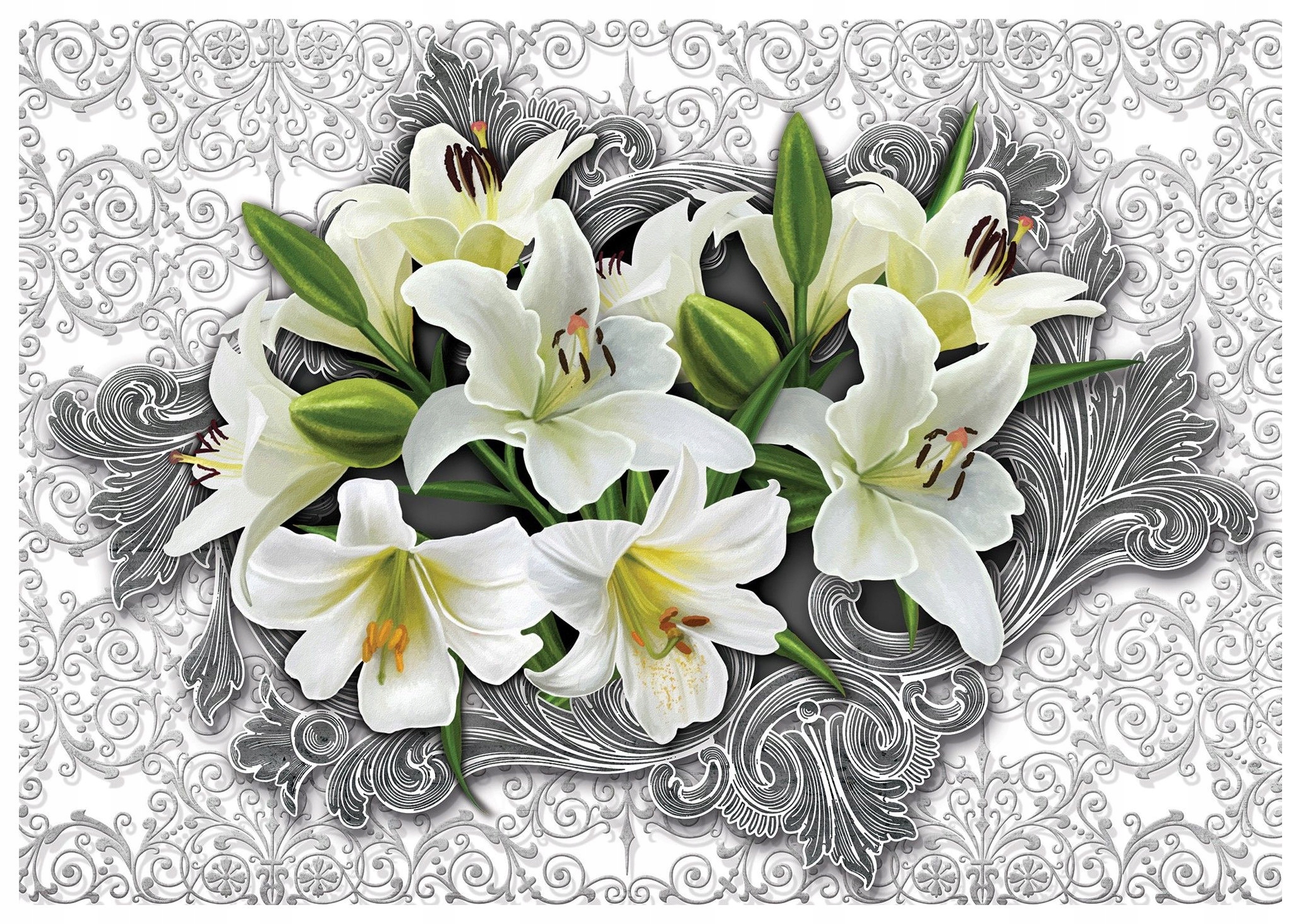 Vliesová fototapeta Lilie bílá elegance v každém detailu 254x184 lepidlo