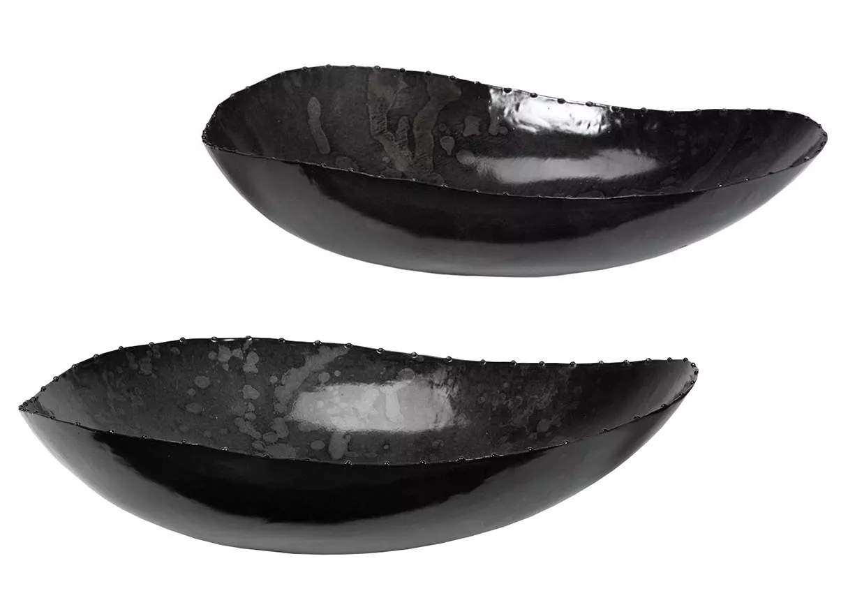 Miska Dekorační Kovová na ovoce, dekorace, sada 2 ks