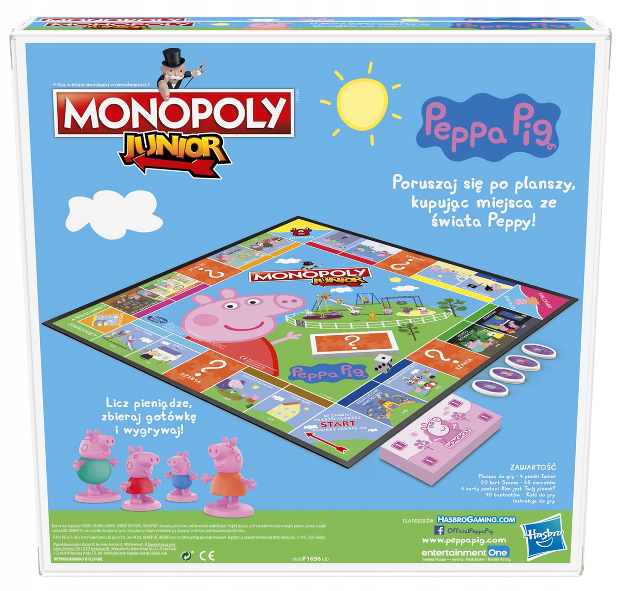 Gra planszowa Hasbro Monopoly Junior Świnka Peppa EAN (GTIN) 5010993793396