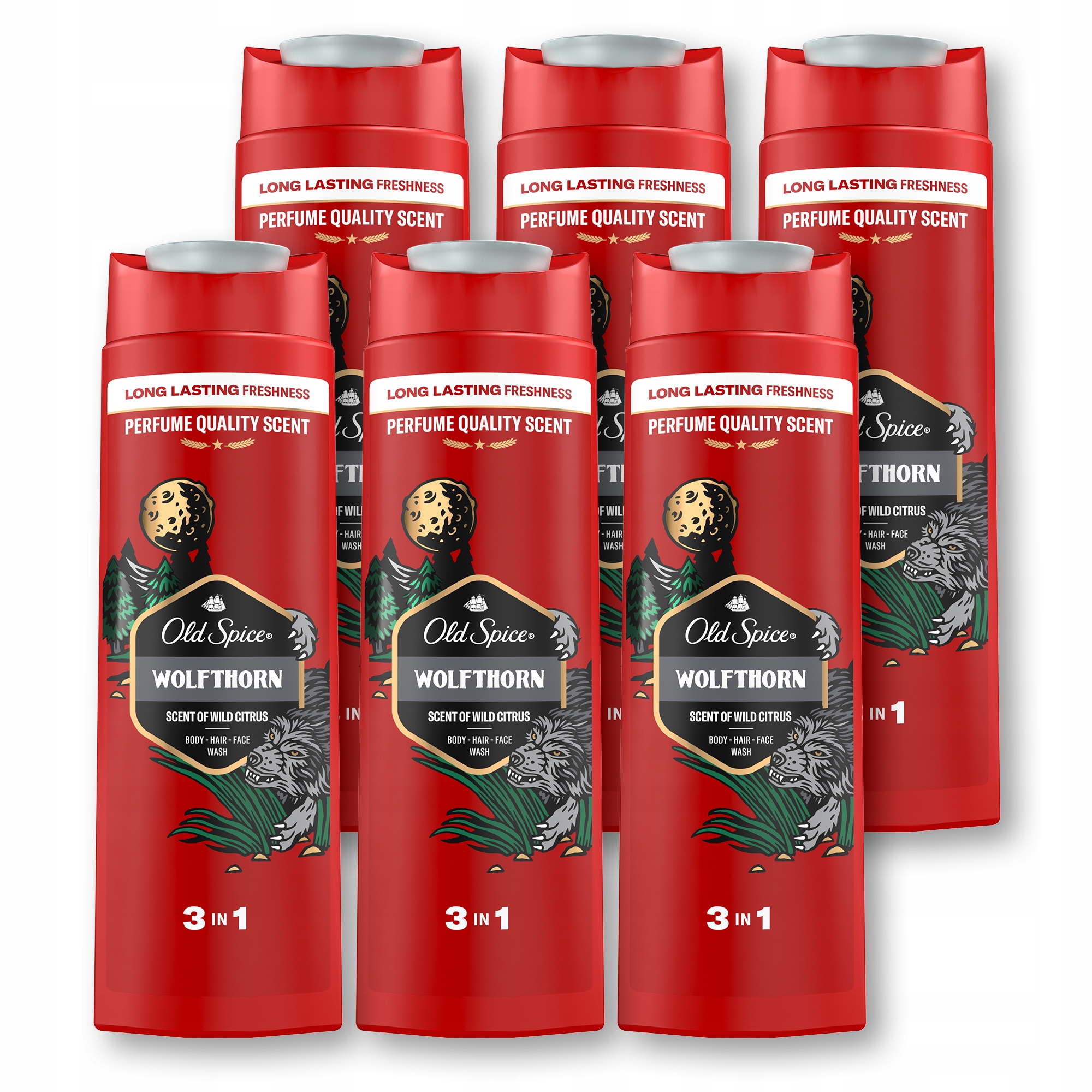 Old Spice Wolfthorn Męski żel pod prysznic i szampon 3w1, 6x400ml-Zdjęcie-0