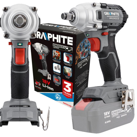 Akumulátorový Úderový Klíč 18V bezkartáčový 3-rychlostní 330 Nm Graphite