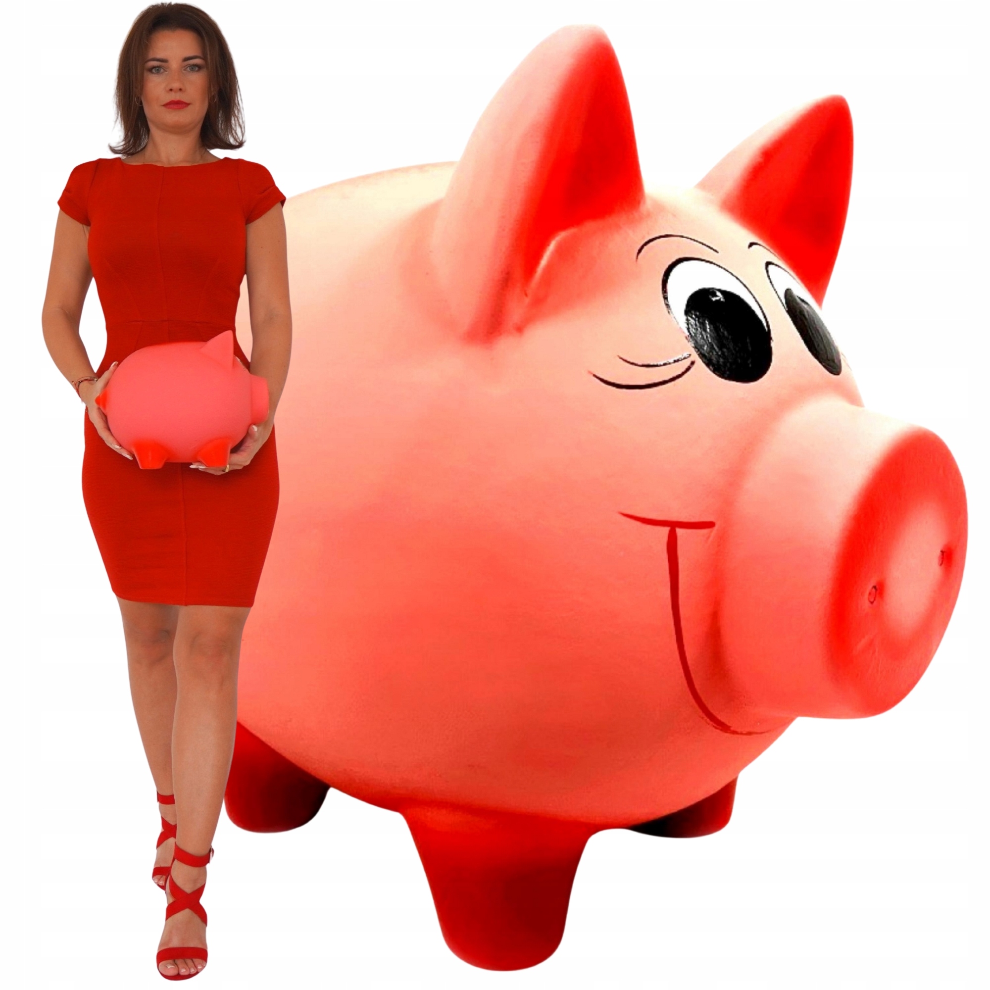 Růžová pokladnička pro holčičku chlapce Velká XXL k rozbití Bez Otevření