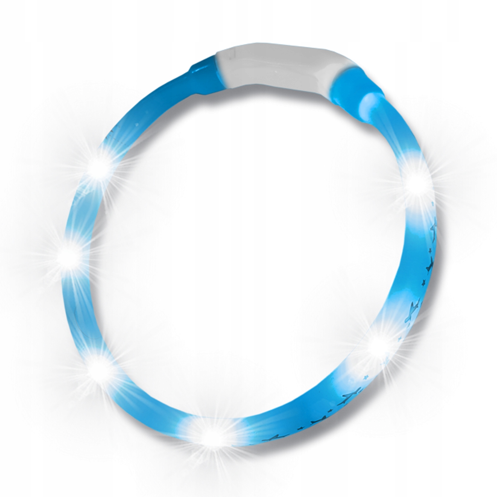 

Obroża Led z Usb Pies 1,4x0,8x55cm niebieska