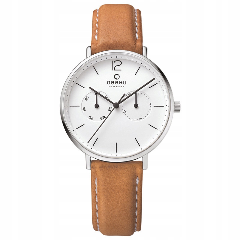 Pánské Hodinky Obaku Denmark V182GMCWRZ oranžový pásek