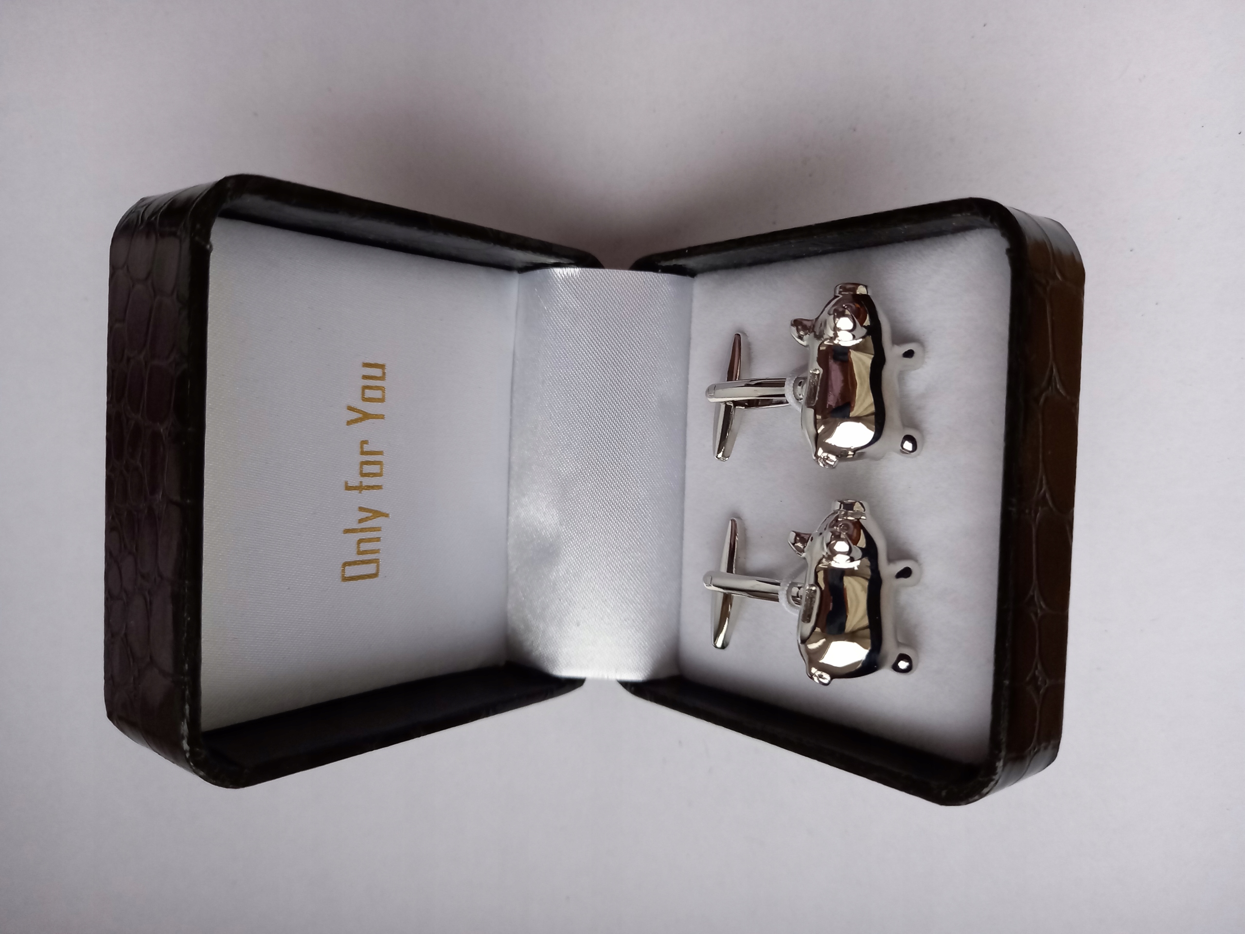 Manžetové knoflíčky Stříbrná prasátka Pokladnička