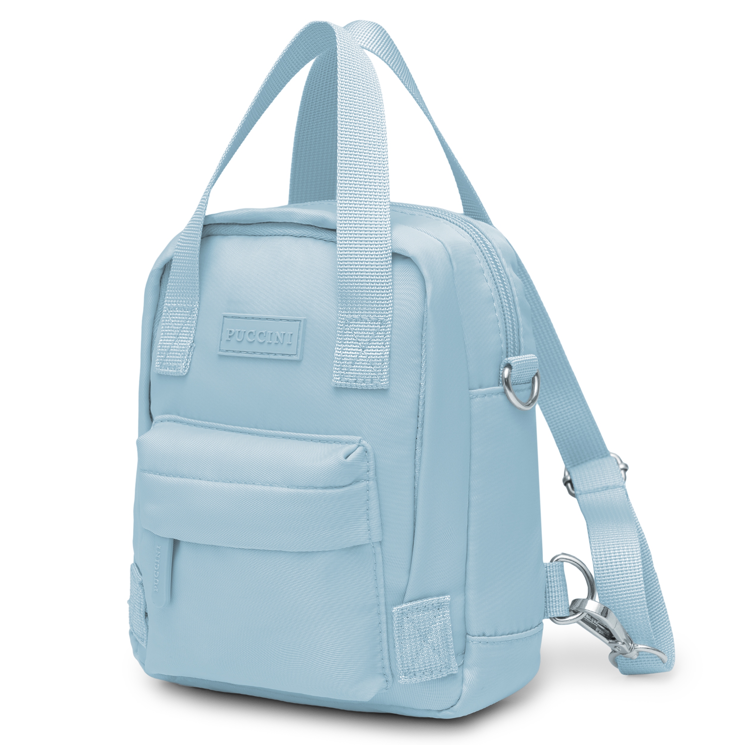 Plecak Damski Mini Torebka 2w1 Miejski do Pracy Puccini Niebieski PM9038-7B