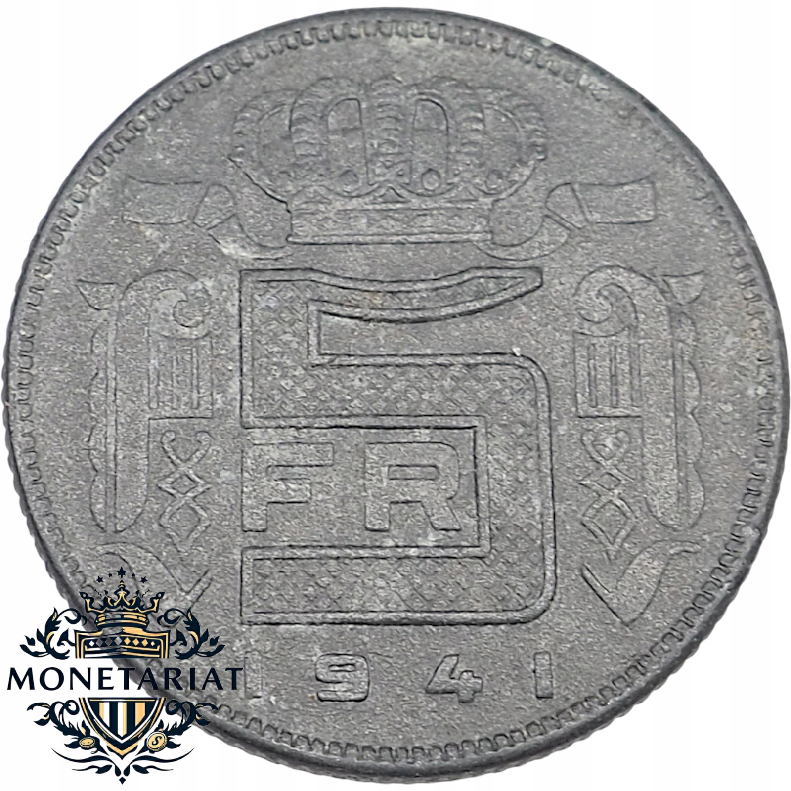 5 FRANKÓW 1941 BELGES - BELGIA