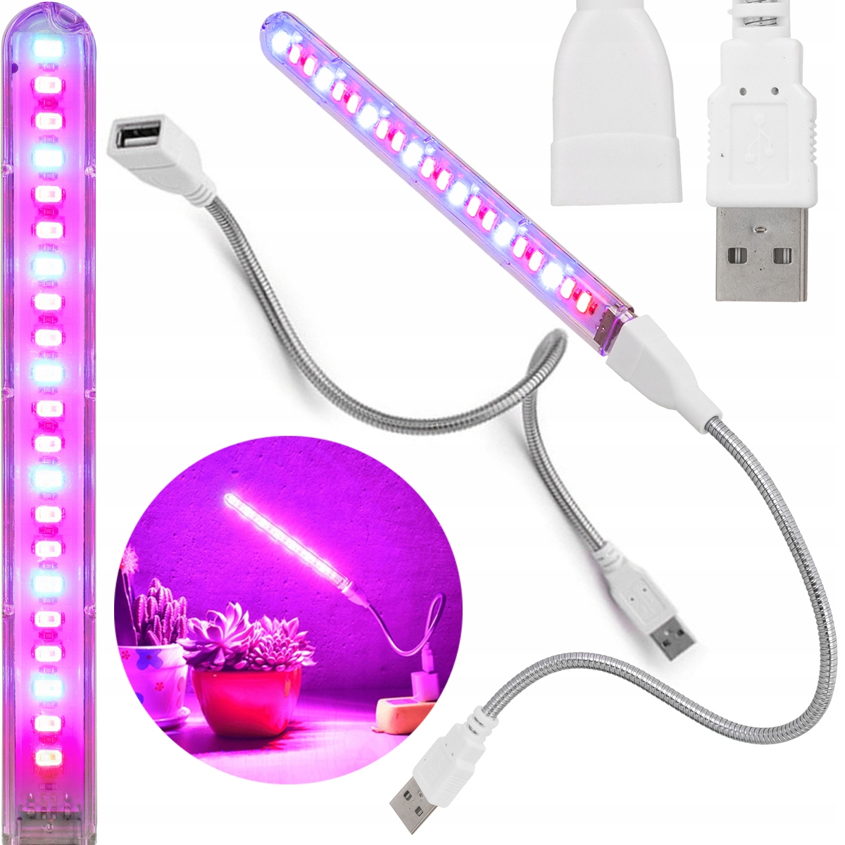

Lampa Do Wzrostu Roślin Usb +elastyczna Szyjka 360