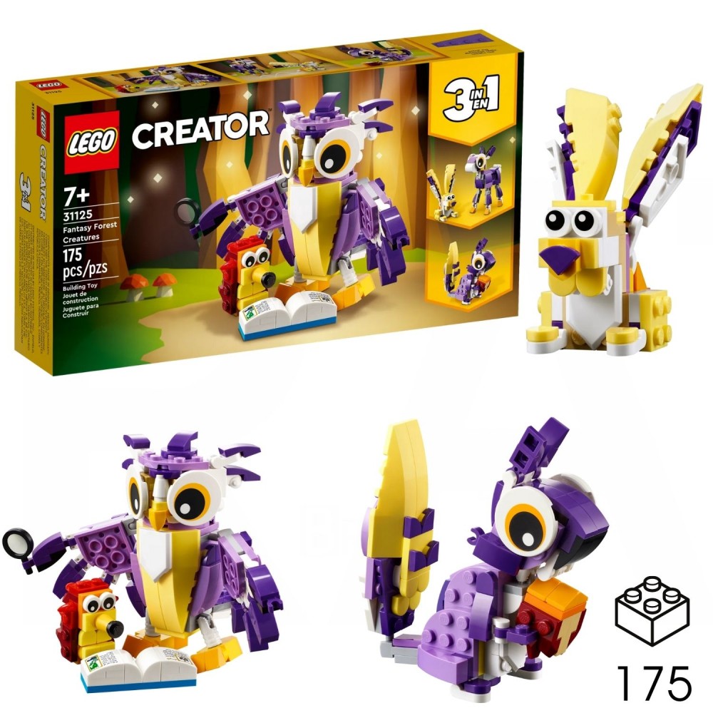 LEGO CREATOR 31125 FANTASTYCZNE LEŚNE STWORZENIA
