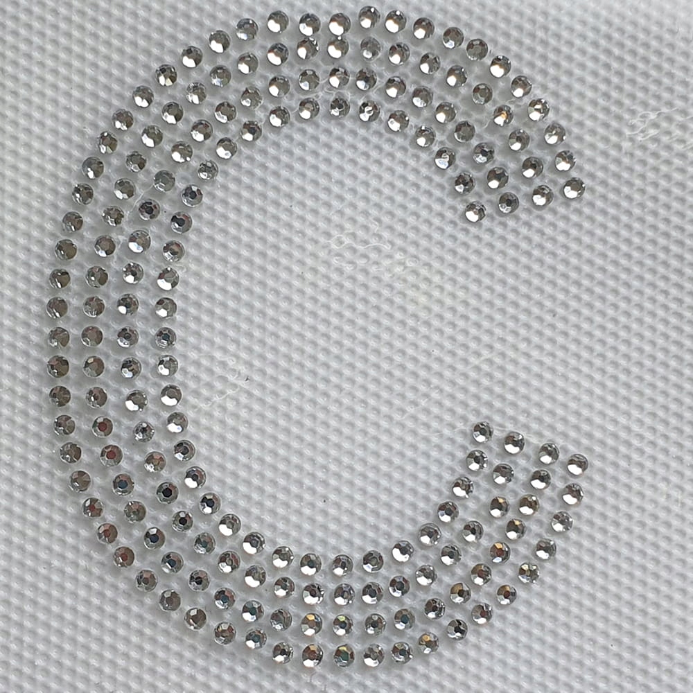 Naprasowanka na odzież z cyrkoniami - Litera duża do personalizacji S Kod producenta WZHS