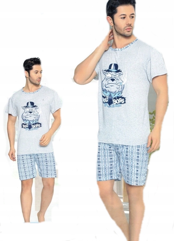 

Piżama męska bawełna krótki rękaw szorty 1163#