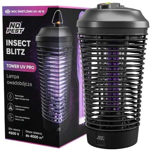 Insekticidní Lampa Proti Komárům Mouchy Vosy Elektrická Velké Světlo Uv 4500V