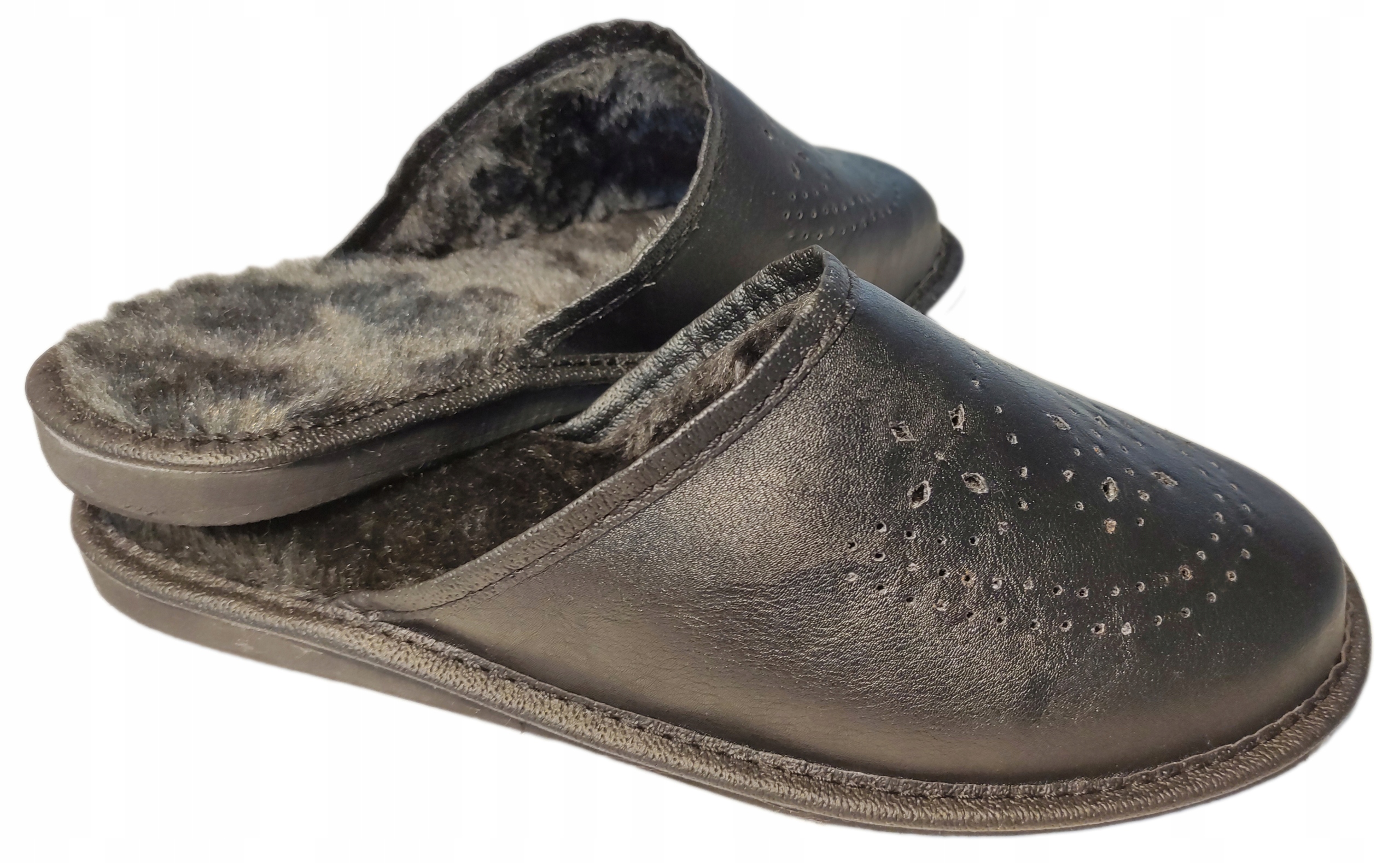 

Kapcie Męskie Futerko Pantofle Ocieplane Zimowe