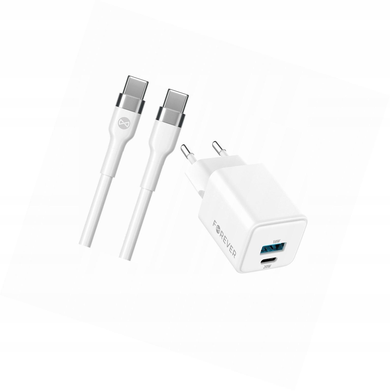 Szybka ładowarka GaN 20W Usb i Usb-c z kablem do Google Nowy model
