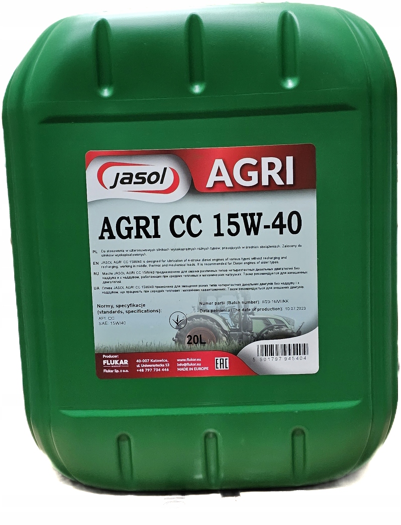Jasol Agri CC 15W40 op. 20 l