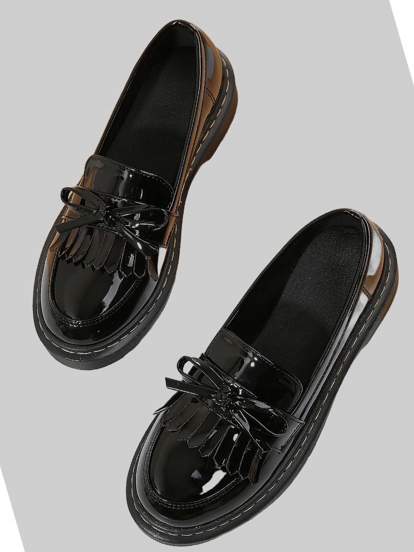 Mokasíny Eur Slip-on z imitace kůže s mašlí, velikost 38