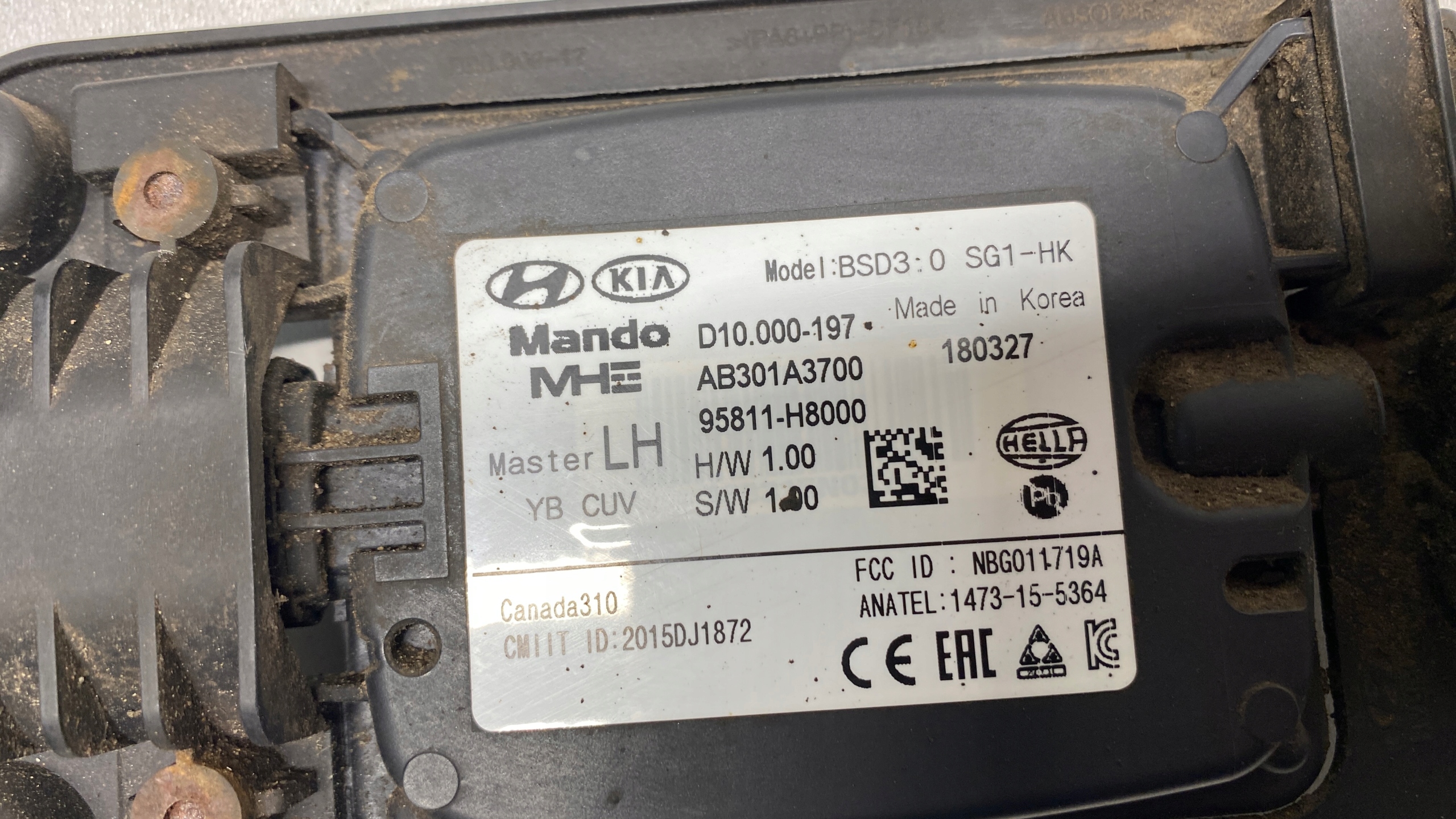KIA STONIC RADAR sensor MARTWEGO POLA SENSOR left rear part 17-24