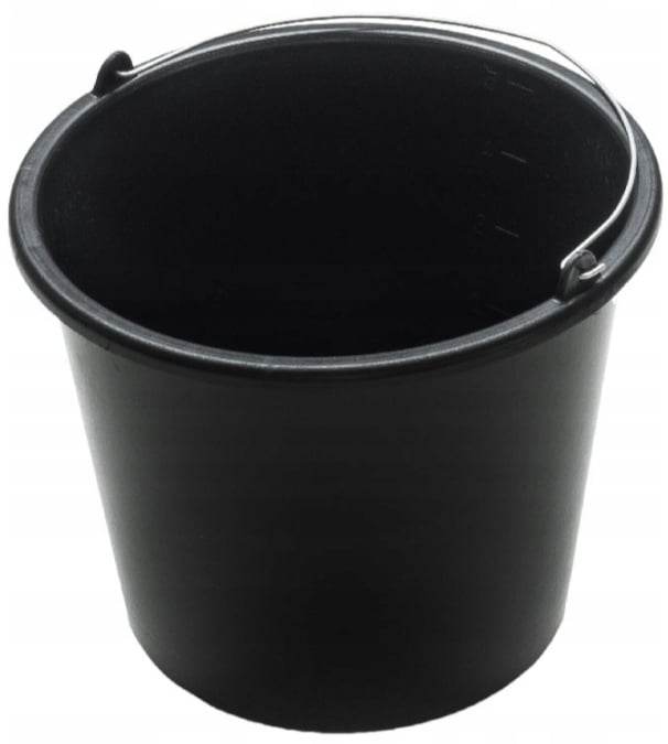 WIADRO BUDOWLANE GOSPODARCZE CZARNE 5 L Z MIARKĄ
