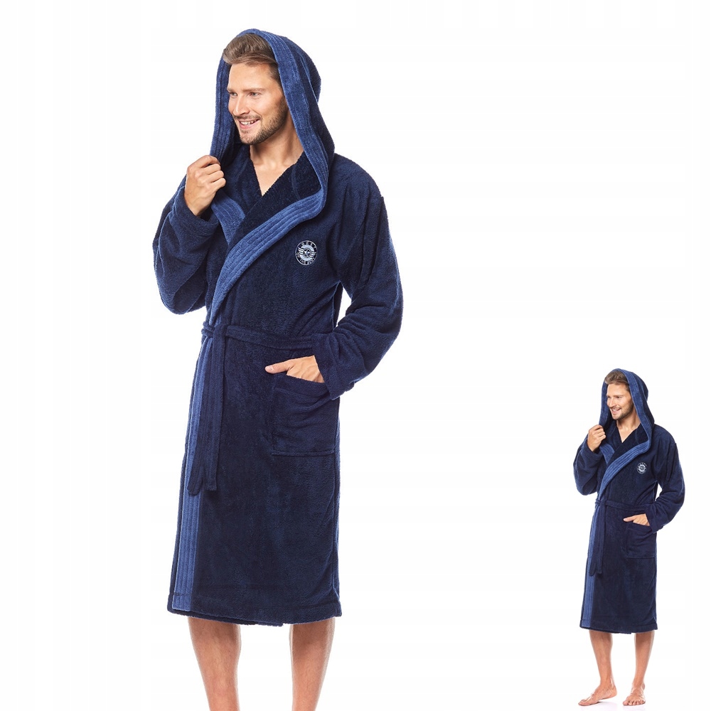 Pánský župan L&L George L 48 Tmavě modrý