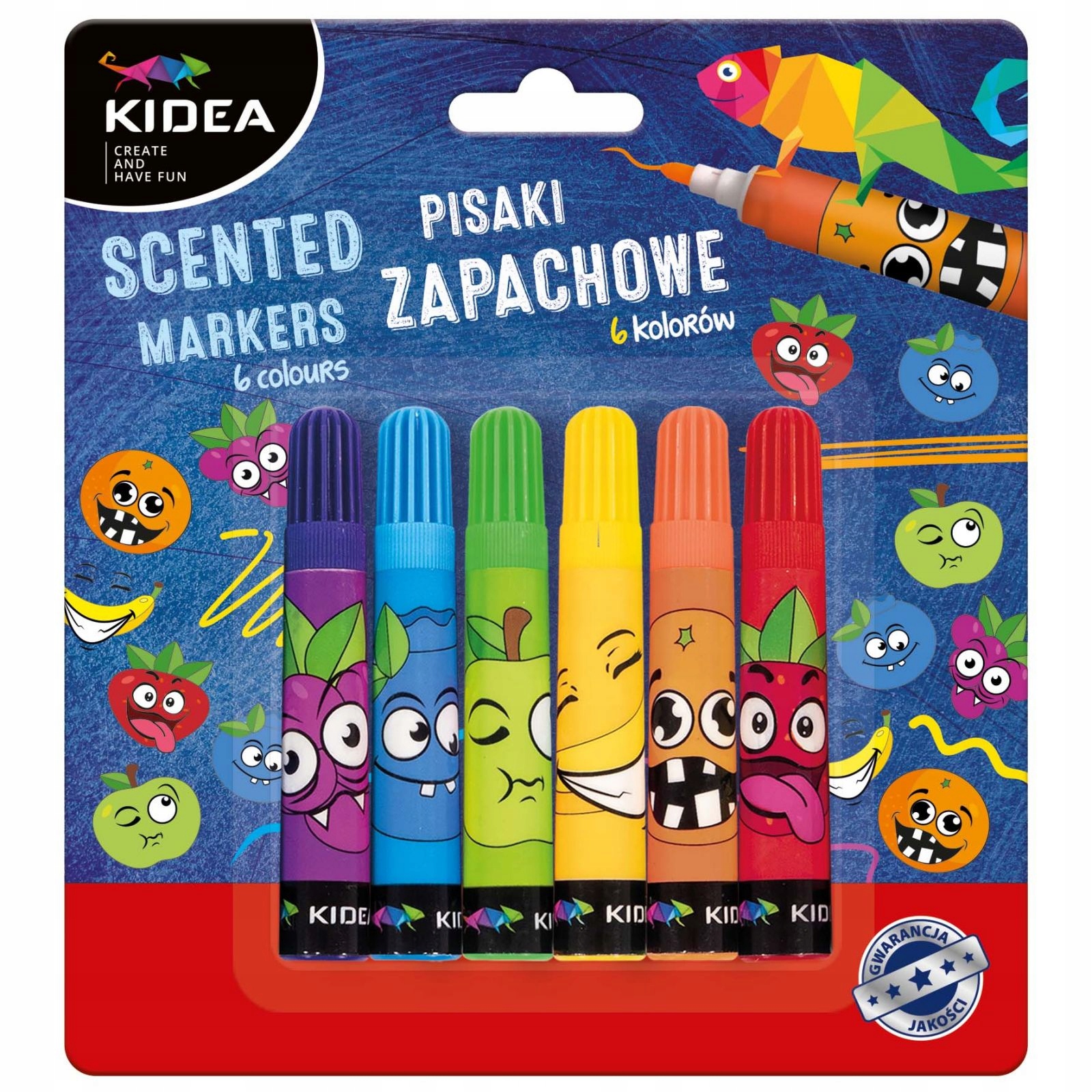 PISAKI FLAMASTRY KIDEA ZAPACHOWE 6 KOLORÓW
