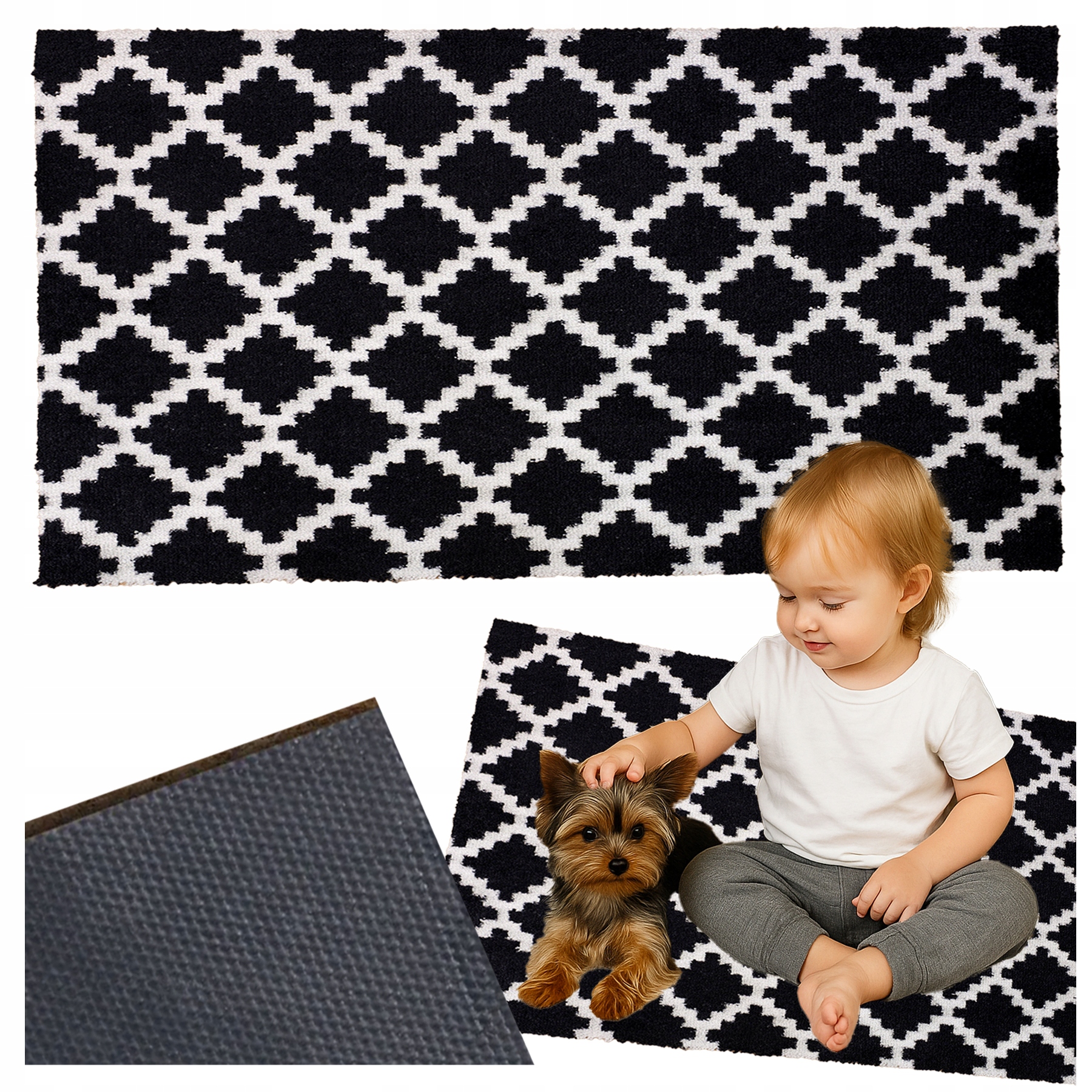 Běhoun do předsíně Kuchyňský protiskluzový měkký kobereček 50 x 150 cm