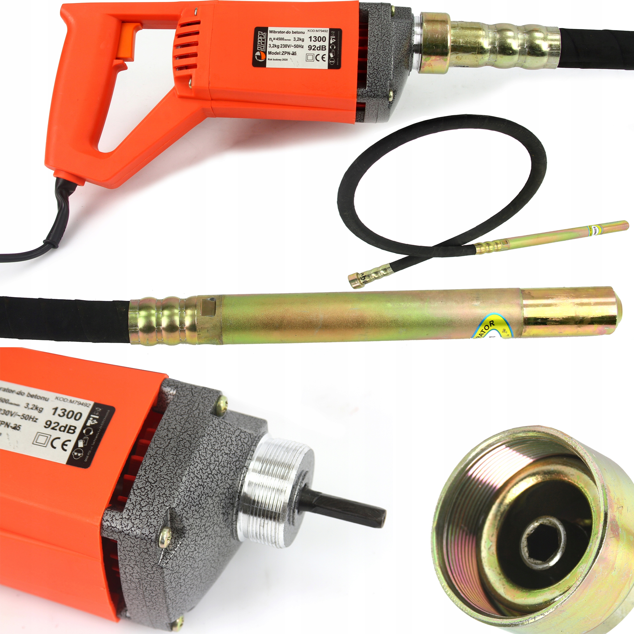 WIBRATOR ZAGĘSZCZARKA DO BETONU RIPPER + BUŁAWA 2m