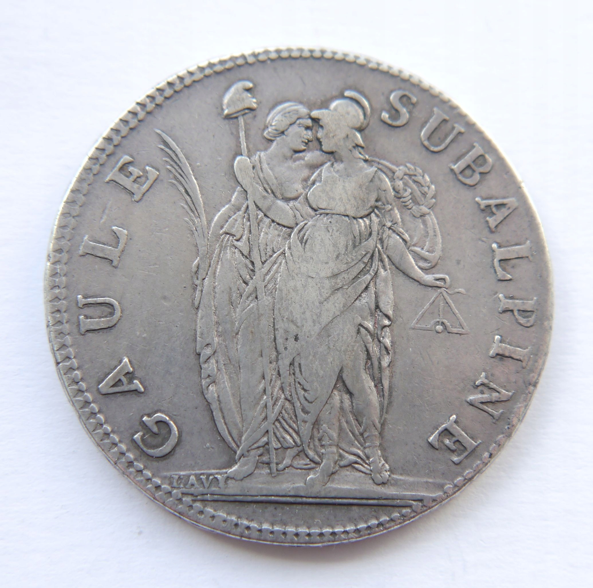 REPUBLIKA PIEMONTU 5 FRANCS 1801 GALIA SUBALPEJSKA