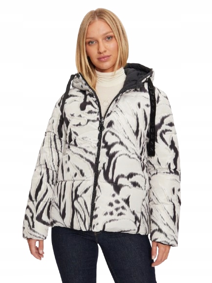 Guess Oboustranná Prošívaná Zimní Bunda S Kapucí Dámská Xs 2CL