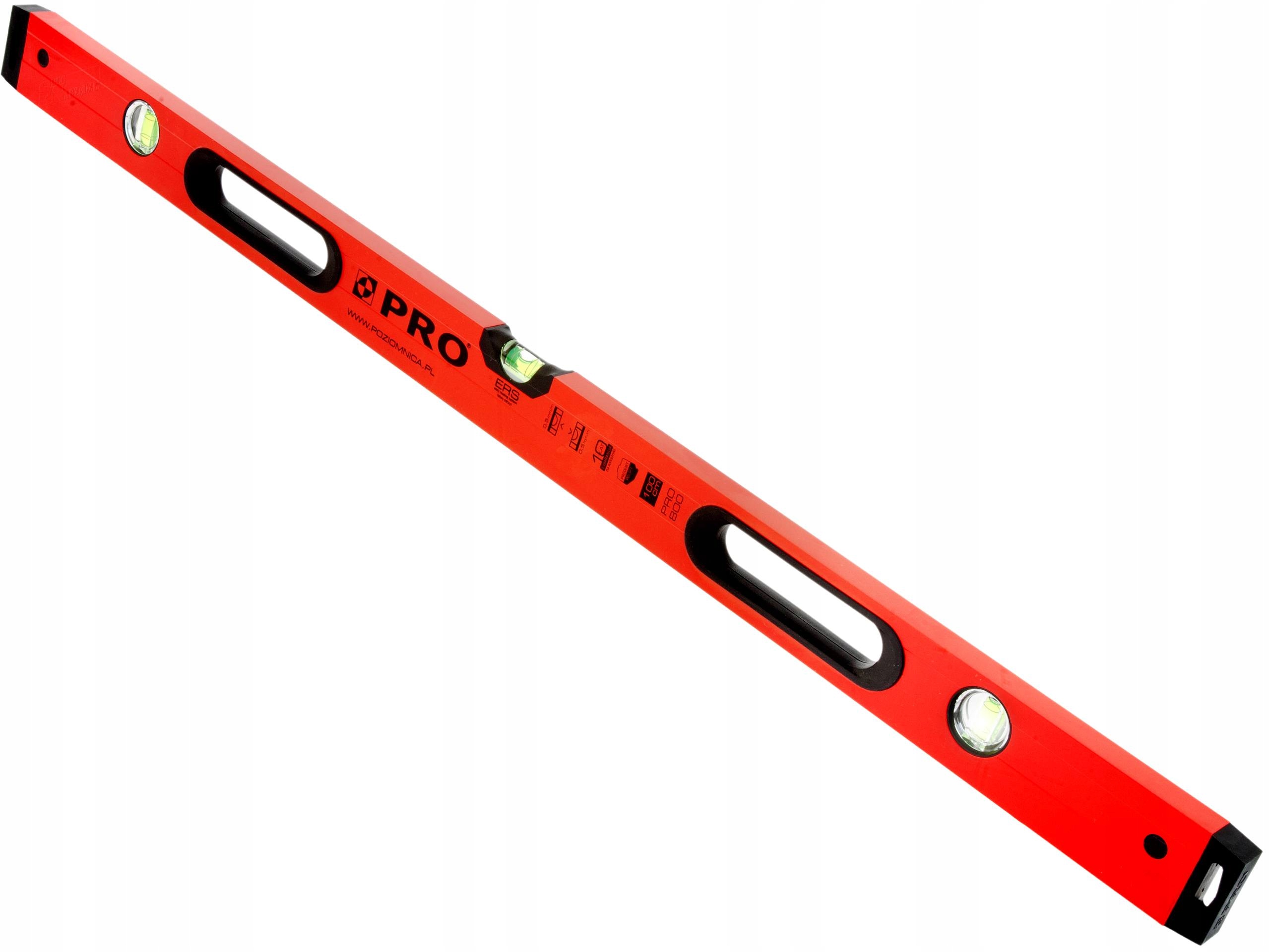 

Pro Poziomica S800 czerwona z uchwytami 150cm