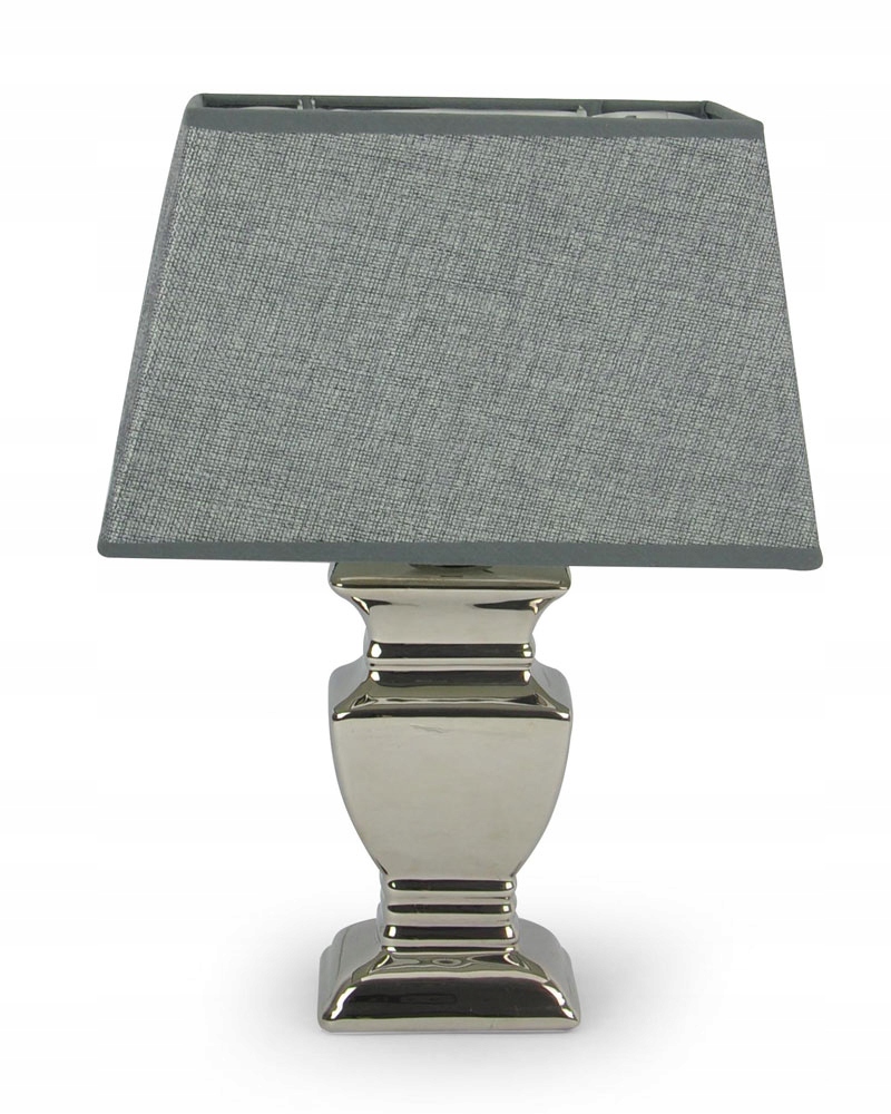 Lampa stojąca nowoczesna szara srebrna stołowa 35 cm modna do sypialni salo EAN (GTIN) 5903802122923