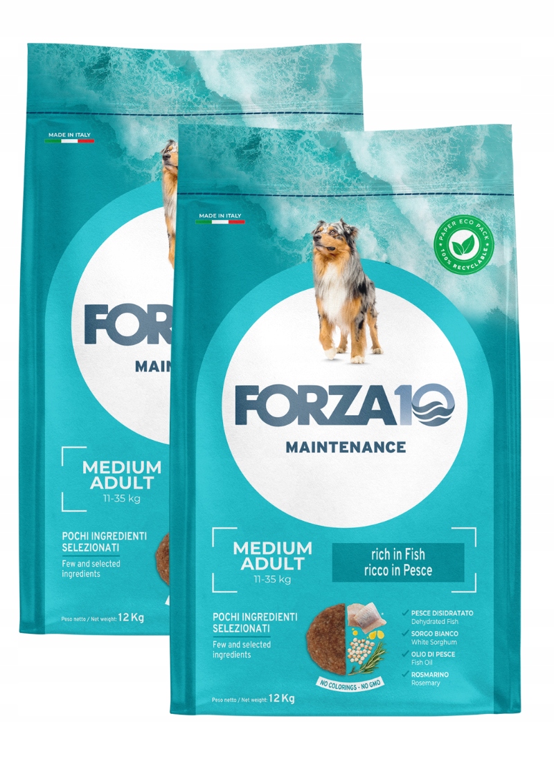 Forza10 Medium Maintenance bohatá na ryby pro psa Monoproteinová 2 x 12 kg