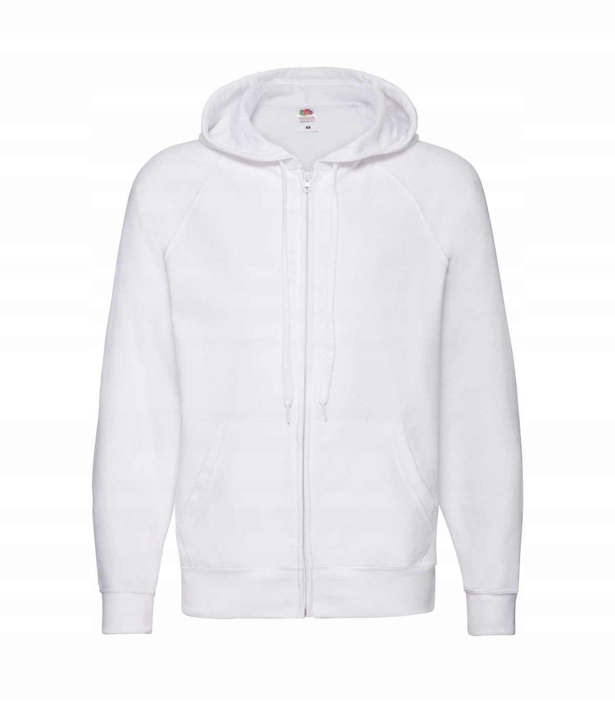 

Bluza zapinana z kapturem lekka Biała XL