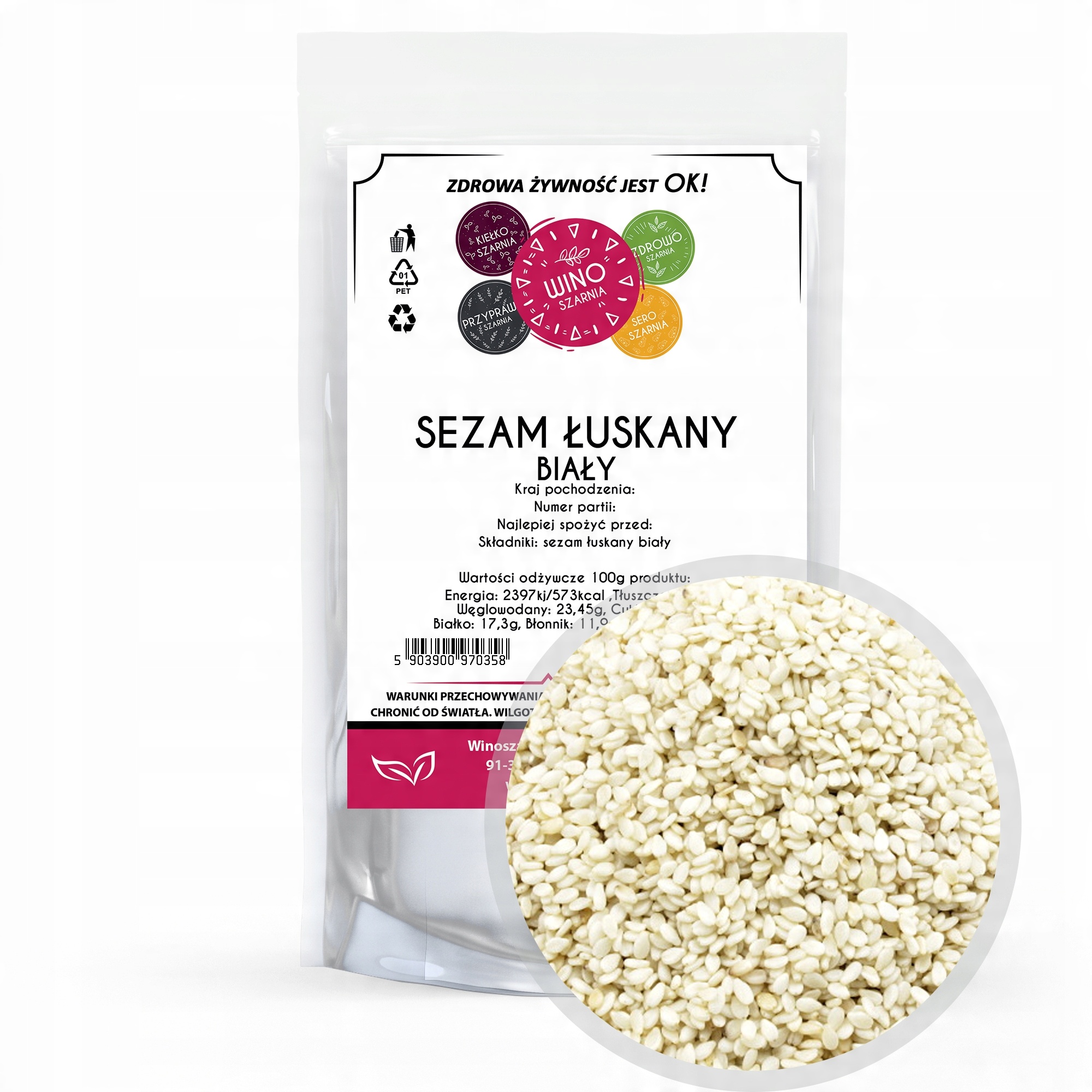 

Sezam Łuskany 500g chleb