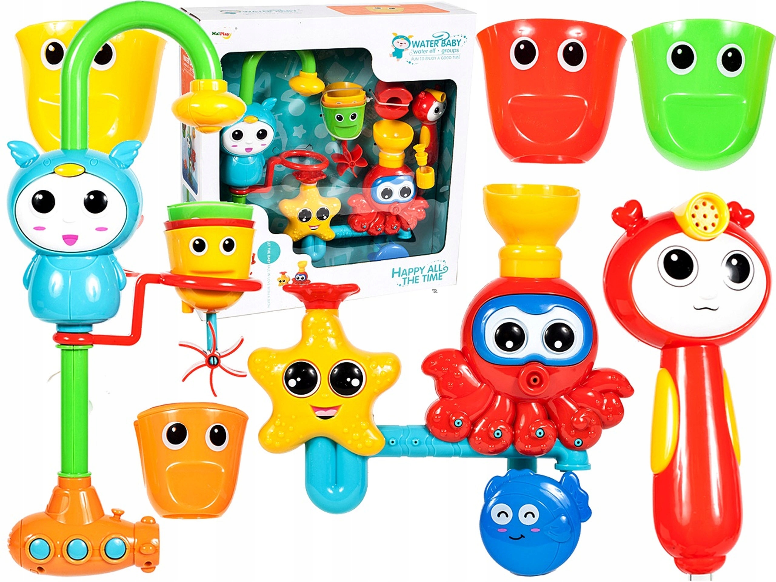 

Kran Do Kąpieli Kubeczki Kubki XXL Zestaw Do Wanny