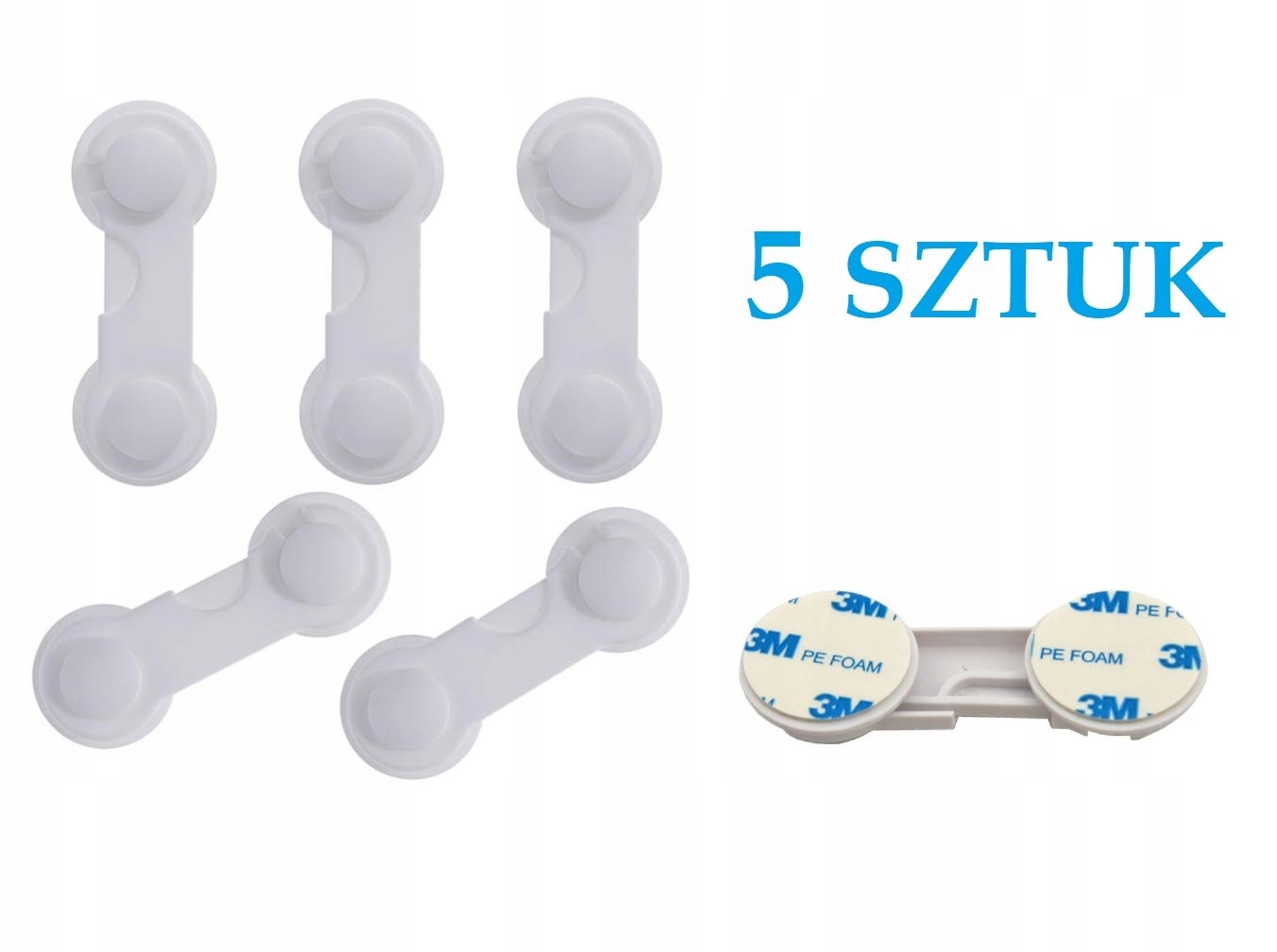 

Zabezpieczenie szafek, blokada szuflad mebli 5 szt