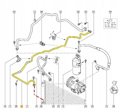 PRZEWOD KLIMATYZACJI RENAULT KANGOO II 1 5dCI 08r Part number 924404262R