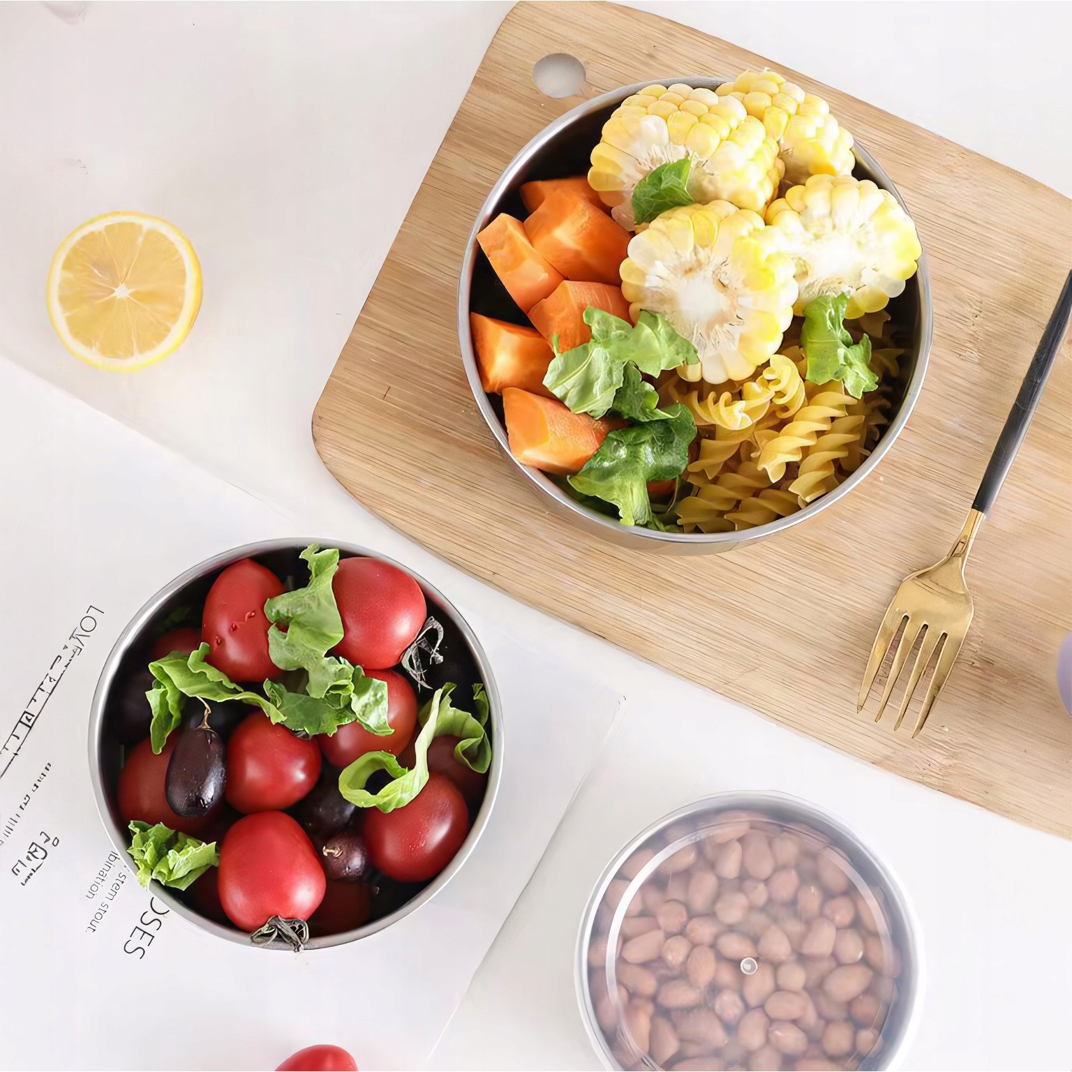 UZSONNÁS DOBOZ 5 DOBOZ+FEDÉL TERMOSZ ÉTEL LEVES 2,1L Átmérő 15 cm