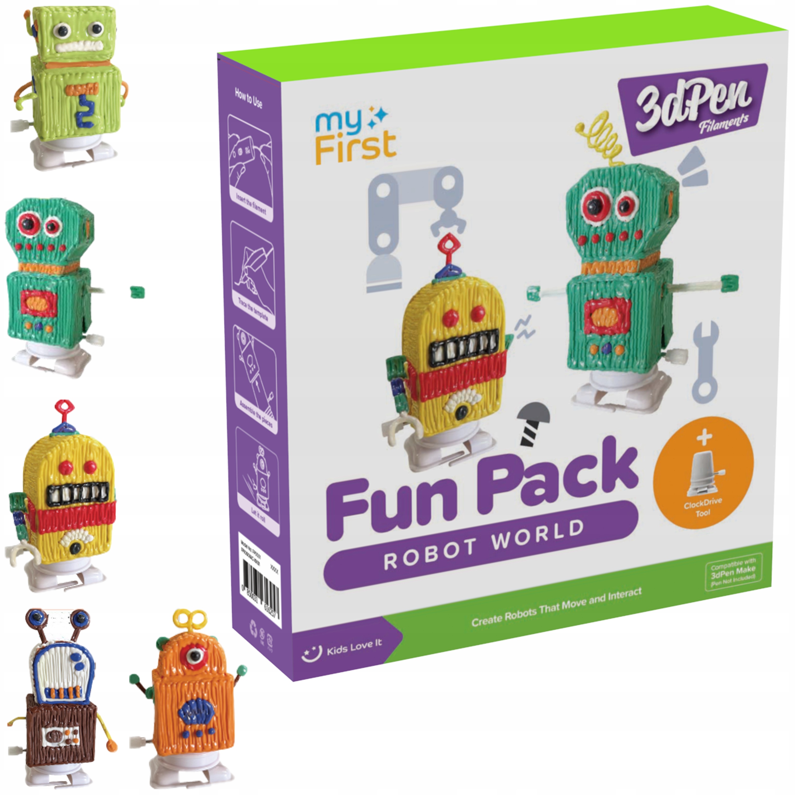 Myfirst 3dPen Make Pack Robot World Zestaw Kreatywny do Długopisu 3dPen